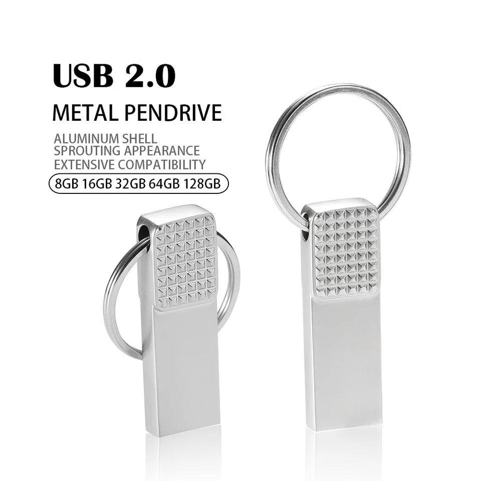USB Flash Drive Fashion Memory Stick 128GB 64GB 32GB Light Pen Drive 16GB Metal USB Stick 512M Mini External Storage 256MB 128MB