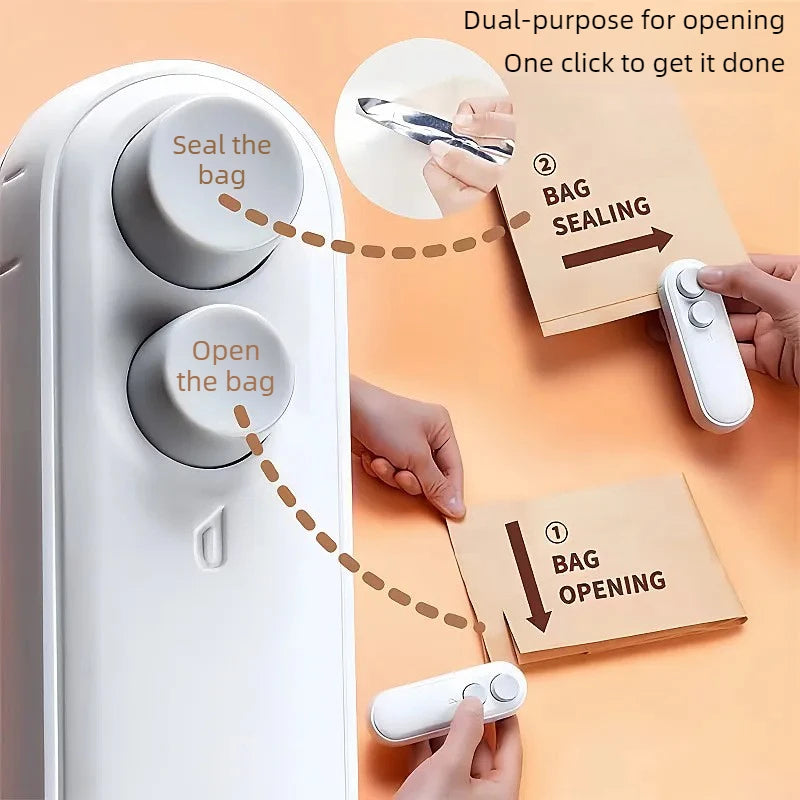 Sealing machine, small household hand press sealing device, mini portable snack moisture-proof plastic bag heat sealing machine