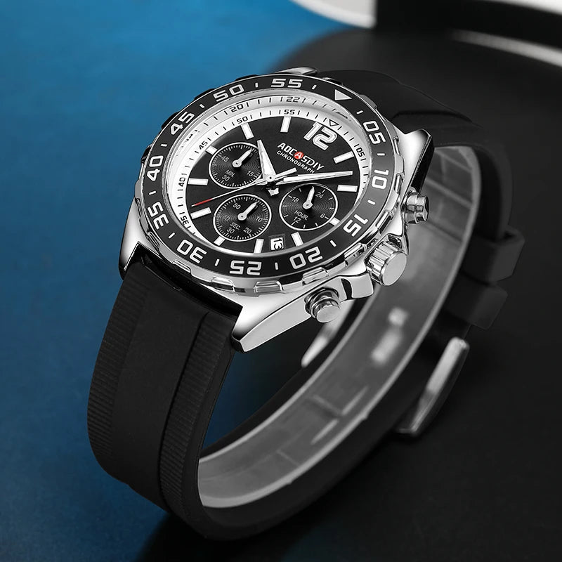 AOCASIDY Fashion Date Quartz Men Watches Top Brand Luxury Male Clock Chronograph Sport Mens Wrist Watch Relogio Masculino