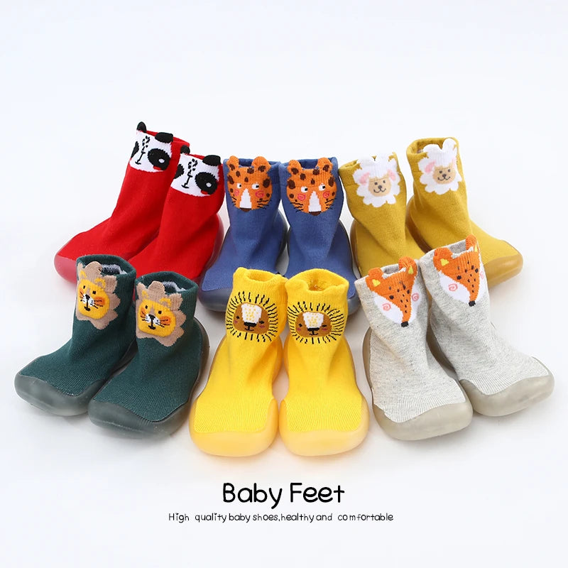 Baby Socks Shoes Infant Cute Cartoon Kids Boy Shoes Soft Rubber Sole Child Floor Sneaker BeBe Booties Toddler Girls First Walker