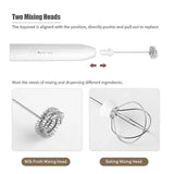 2-in-1 multi-function USB Rechargeable Electric Egg Beater Baking Mixer Milk Frother Kitchen Gadgets Coffee Stirrer Tools Dining