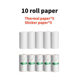 New 10 Roll Sticker Paper for Mini Printer Label Sticker Paper Color Thermal Paper Width for Label Maker Printers Photo Printing