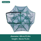 Folding lobster cage 2025 new style fishing trap fishing tool kit fish shrimp crayfish crab fishing net nylon material