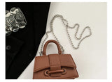 Women Mini Handbag Korean Style Chic Solid Texture Chain Crossbody Bag Ladies Summer High-Grade New Lipstick Commuter Bags