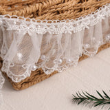 6CM Wide Modern Pleated Mesh Yarn Lace Trim Ribbon Dress Hair Accessories Boots Bag Pet DIY Crafts Supplies Decoration Fabric