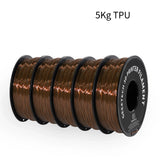GEEETECH 5Rolls 3D TPU Flexible Filament TPU material 1.75mm Plastic Vacuum Packaging, Non-Toxic High Quality Safe,fast ship