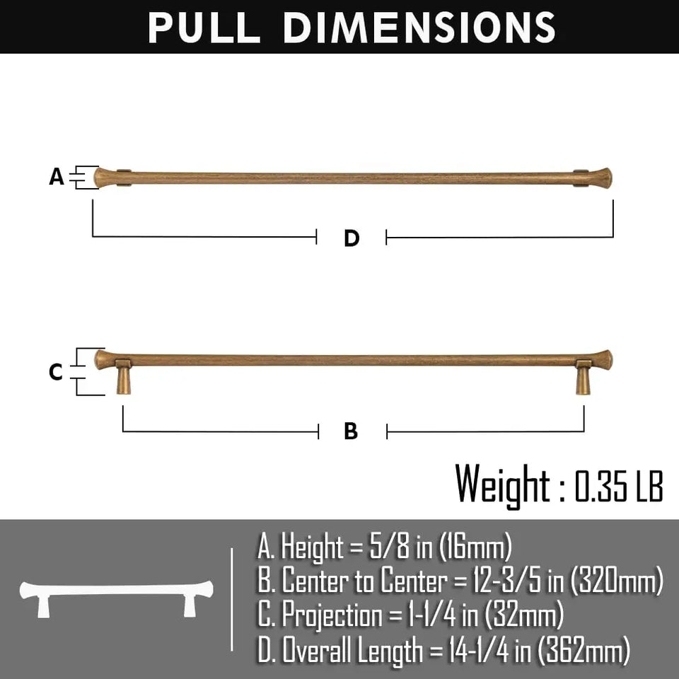 Goo-Ki Antique Brass Stainless Steel Cabinet Handles T Bar Knobs Modern Drawer Pulls for Kitchen Cabinet Hardware for Bedroom