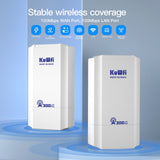 KuWFi 300Mbps Outdoor CPE Bridge 2.4Ghz Wireless Wi-fi Signal PTP PTMP Long Distance Extender AP Repeater Mode IP65 with 24V POE