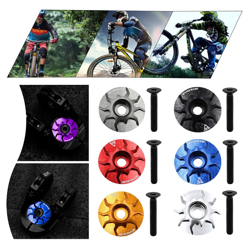 MTB Road Bike Stem Headset Top Cap Cover Aluminium Alloy Bike Headset Cover for Fork Head Tube Cycling Accessories