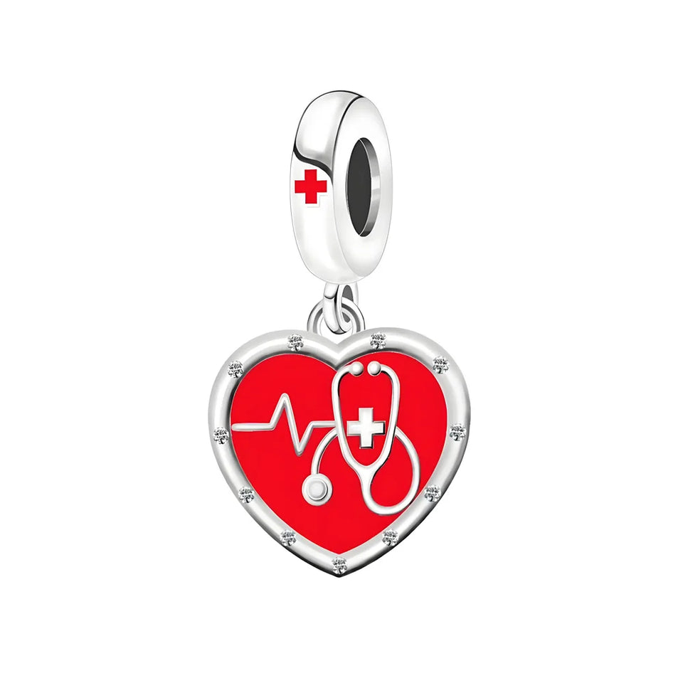 Red Series 925 Sterling Silver Koi Firecracker Dragon Heart Mushroom Coffee Machine Charm Fit DIY Bracelet Necklace Niche Gifts
