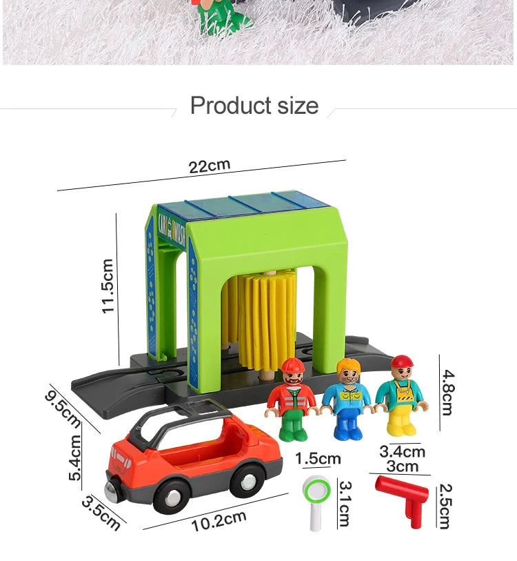 Set Police Thief Catching Building Block Suit Compatible With Wooden Train Track Plastic Police Station Children's Toys Gifts