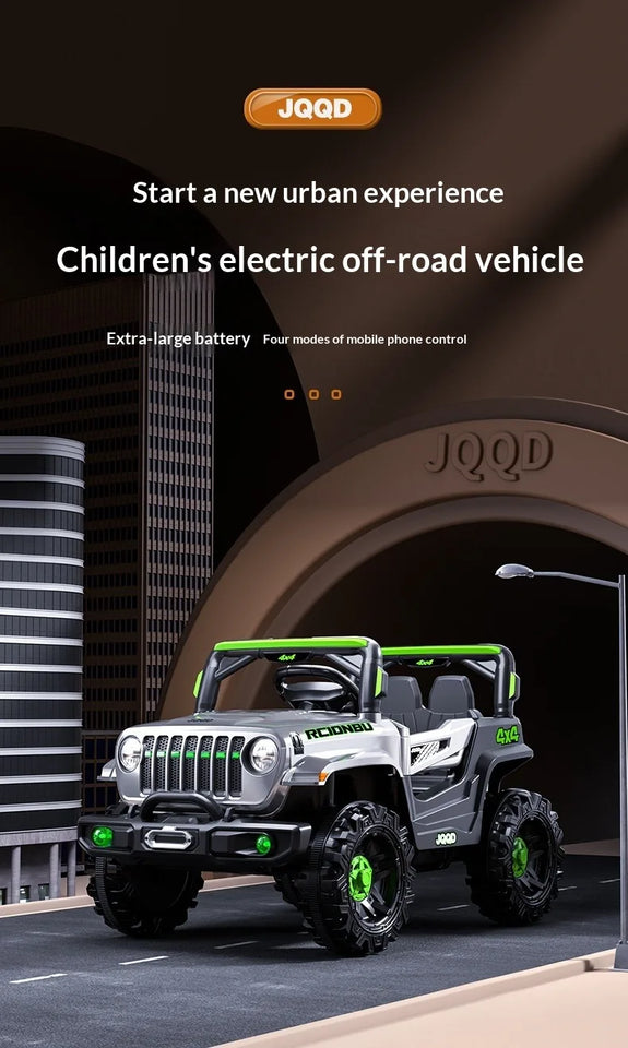 12V 7AH Big Battery Electric Car for Kids - Four-Wheel Remote Control 4WD Off-Road Ride-On Vehicle Quality Children's Transport