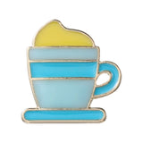 Coffee Moka Pot Mug Beans Enamael Pins Hand-grinded Coffee Lapel Badge Brooch Retro Vintage Cafe Jewelry Gift for Barista Friend