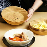 300PCS Air Fryer Disposable Paper Square Round Baking Paper Barbecue Plate NonStick Mat Kitchen Oven Oil Absorbing Paper Tool
