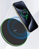 Fast Wireless Charger Pad Stand for iPhone 16 15 14 Samsung Xiaomi Earphone Phone Chargers Induction Wireless Charging Station