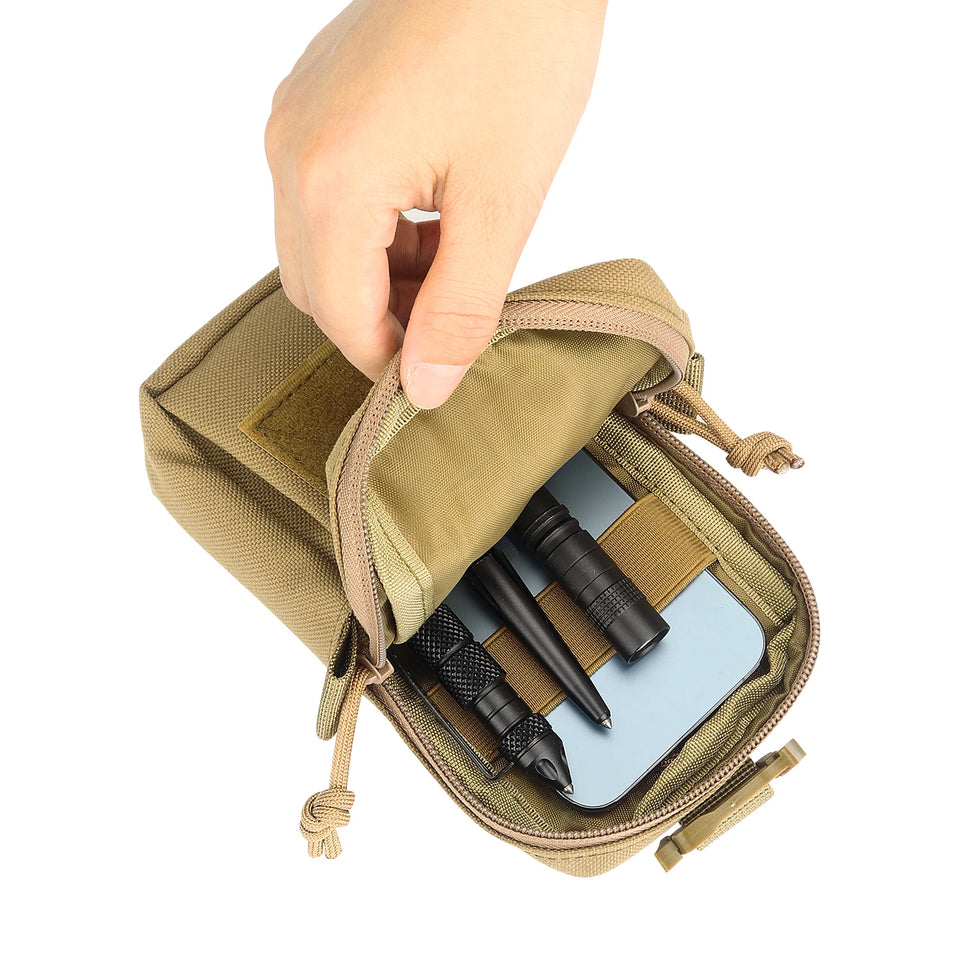 KOSIBATE Molle Backpack Strap Bag Phone Holder Outdoor Sports Running Accessories EDC Tool Waist Pouch