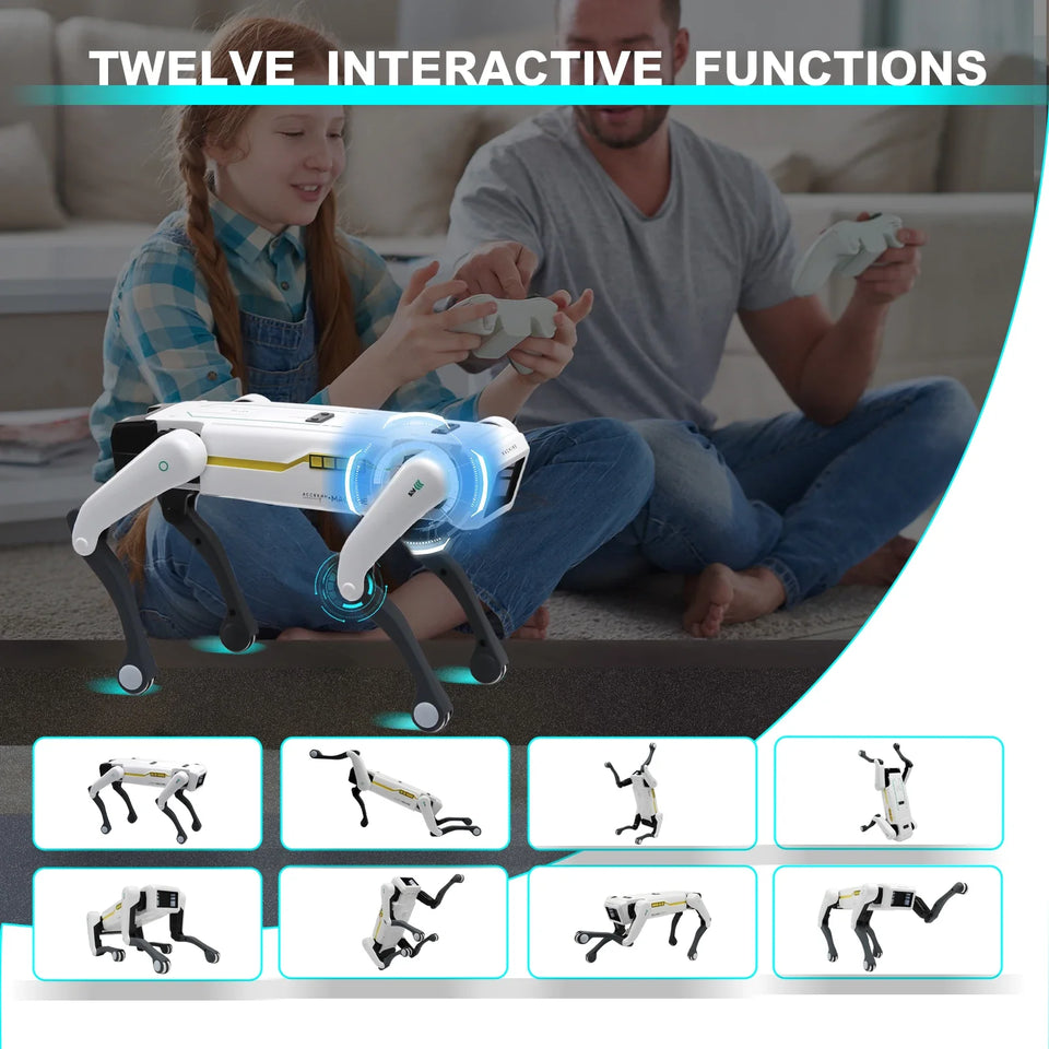 Remote Control Smart Robot Dog, 4-Legged Bionic Quadruped Robot, Programmable RC Toy for Kids, Interactive Electronic Pet, Great
