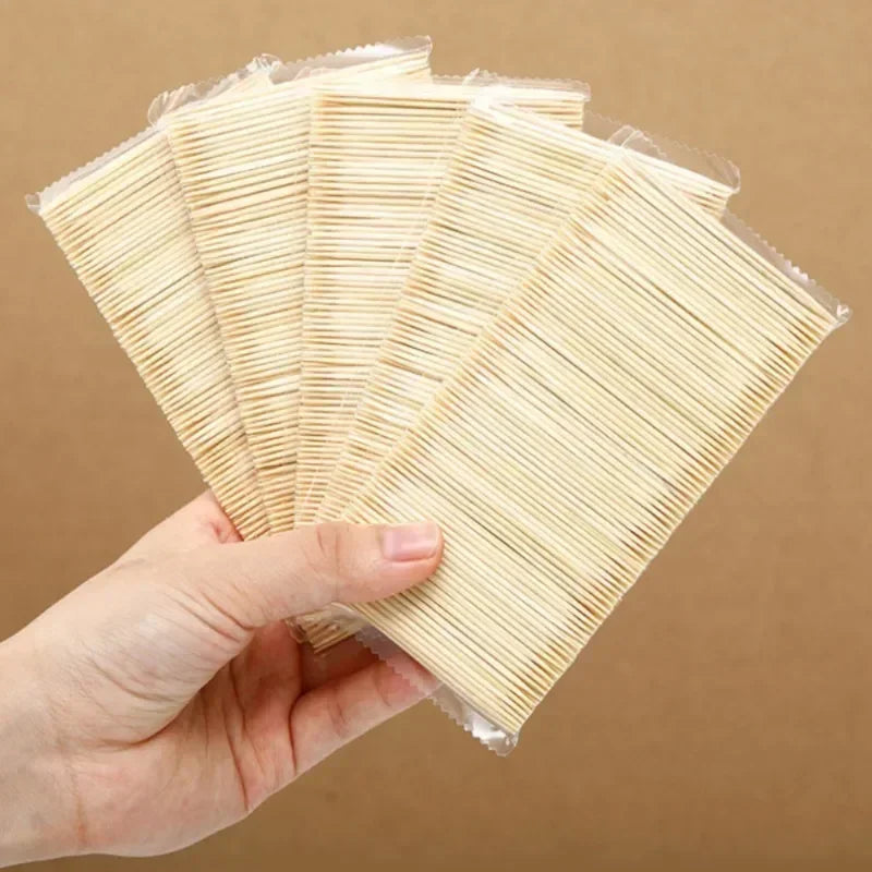 4000 Pcs Multi-purpose Disposable Double-Headed Bamboo Thin Toothpicks for Restaurants Hotels Household Commercial Toothpicks
