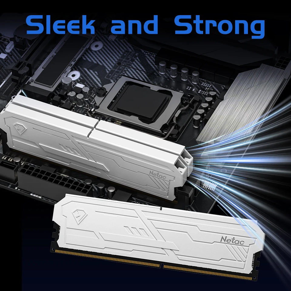 Netac DDR4 Ram Memory 8G 16G DDR4 3200MHz 3600MHz 8GX2 16GX2 Shadow Ill UDIMM DDR4 1.35V XMP2.0 with Metal HeatSink for Desktop