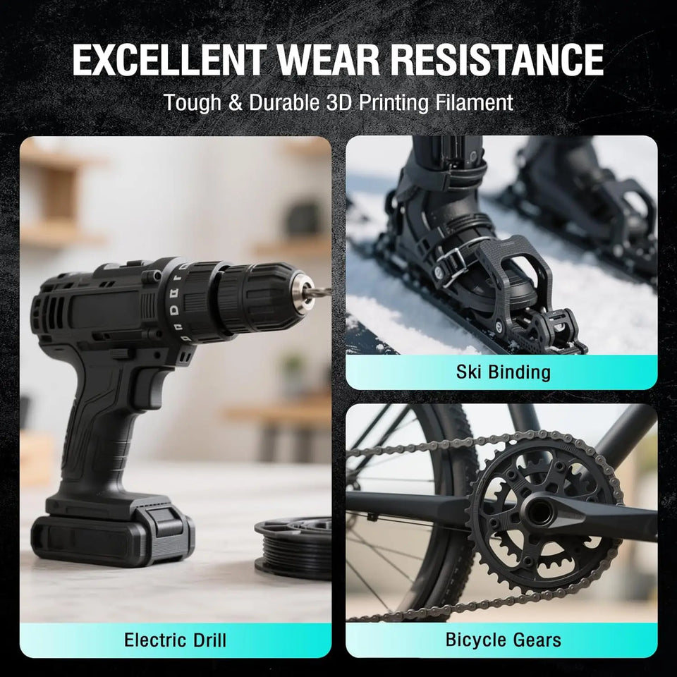 SUNLU PA12-CF 3D Filament Carbon Fibre Nylon Heat Resistant Wear Resistant 1.75mm 1kg Spool Engineering Filament