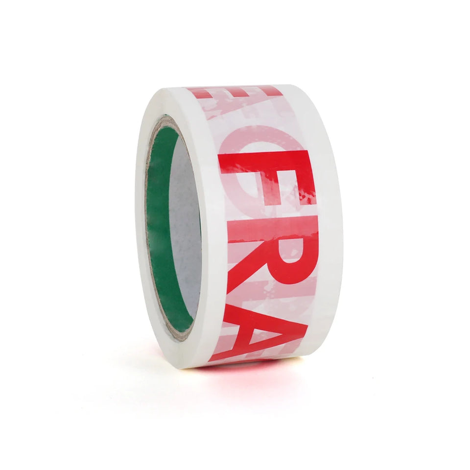 48mm×50M Packaging Tape Roll: Made of PP Material with Fragile Warning Reminder, Adhesive for Marking & Securing