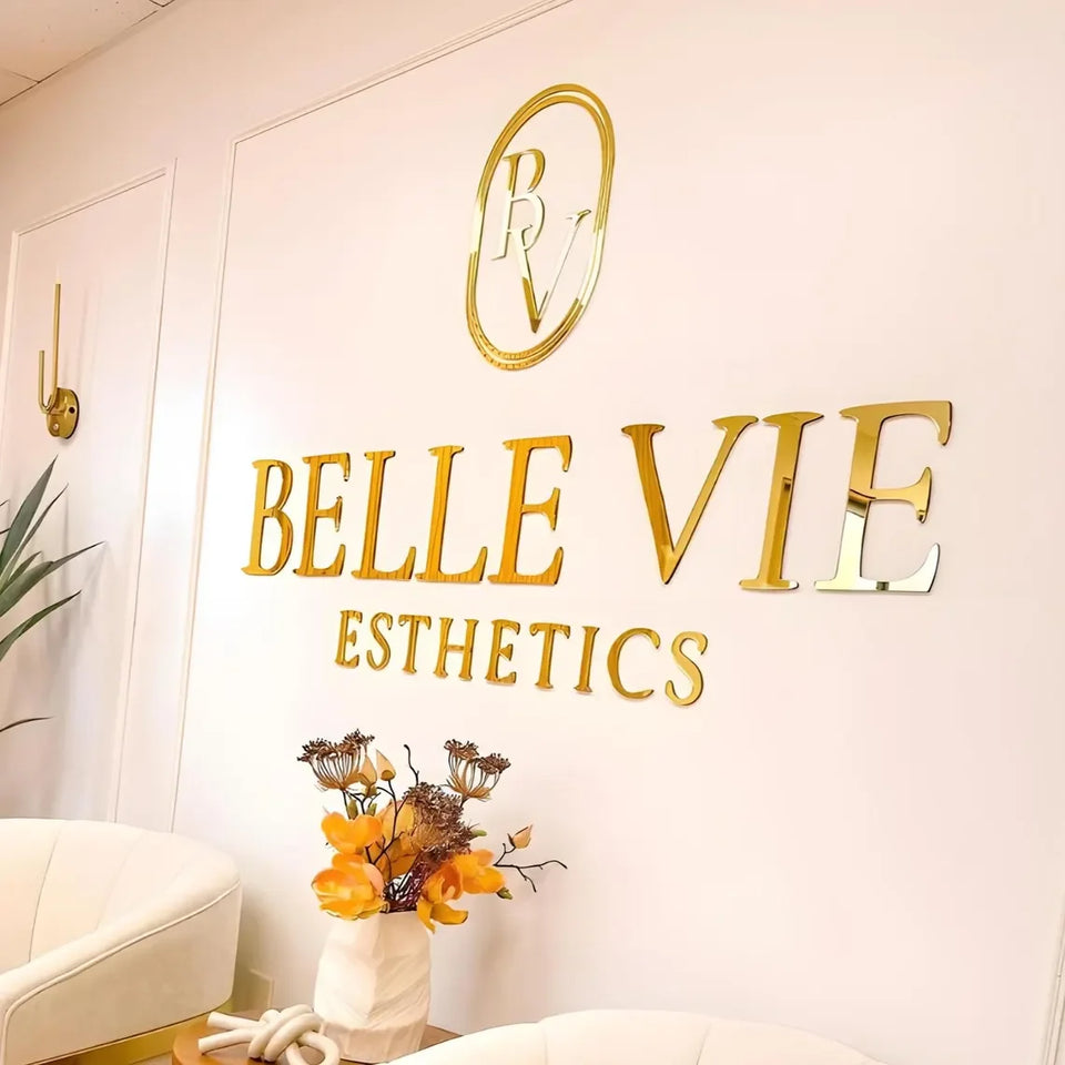 Custom 3D Metal Letters Business Logo Commercial Storefront Sign Office Clinic Spa Nail Company Signboard  Metal Channel Letters