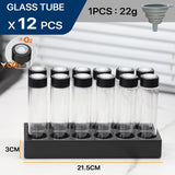 Coffee Beans Storage Container Display Rack Walnut Tea Tube Bottle Glass Espresso Coffee Accessories Tool Barista Coffeware Sets