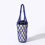 1 Hand Woven Mesh Bag,water Cup,portable Beverage and Coffee Bag,reusablehandheld Kettle Bag, Beverage Bag, Decorative Mesh Bag