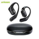 Open Ear Headphones Bluetooth 5.4 Wireless Earphones TWS 60 Hours Playtime Dual Mic Clear Call Sports Air Conduction Headphones