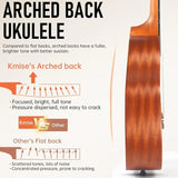 Professional 23inch Concert Mahogany Ukulele for Adult Beginners with Free Online Lessons Complete Starter Kit Including Gig Ba