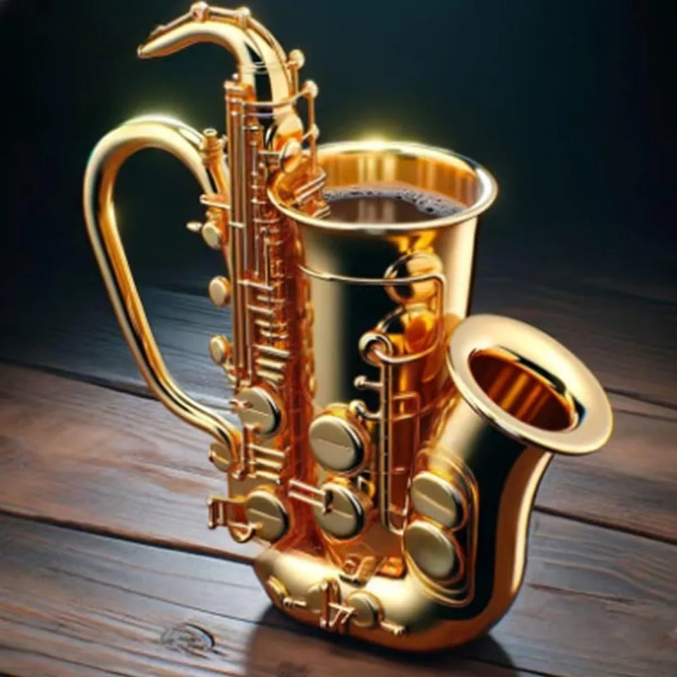 Resin Musical Instrument Coffee Mug Guitar Pattern Handcrafted Coffee Cup Durable Guitar Shaped Coffee Cup for Home Kitchen