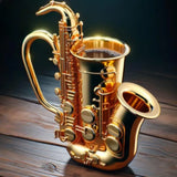 Resin Musical Instrument Coffee Mug Guitar Pattern Handcrafted Coffee Cup Durable Guitar Shaped Coffee Cup for Home Kitchen