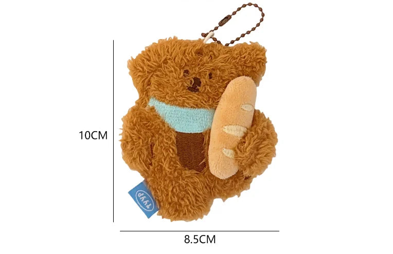 1/4 Pcs Cartoon Plush Doll Pendant Cute Pet Backpack Pendant Backpack Bead Chain Pendant