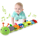 Baby Toys Musical Caterpillar Infant Stuffed Animal Toy with Crinkle Rattles Soft Sensory Toys Newborn Boys Girls 0 3 6 12 Month