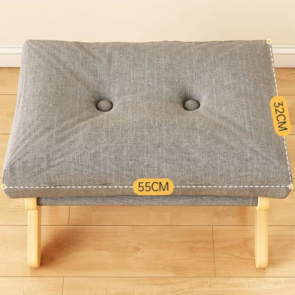 Household Small Stool Foldable Sofa Stool for Living Room Foot Stool Beech Wooden Leisure Low Stool Portable Desk Footrest
