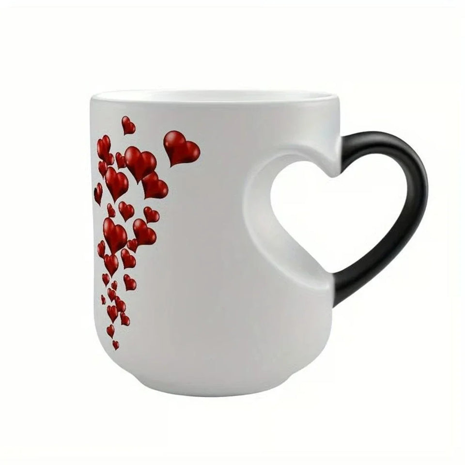 Color Changing Funny Mug Magic Coffee Tea Heat Changing Sensitive Cup Design Drinkware Ceramic Mugs Valentine's Love Gift Idea