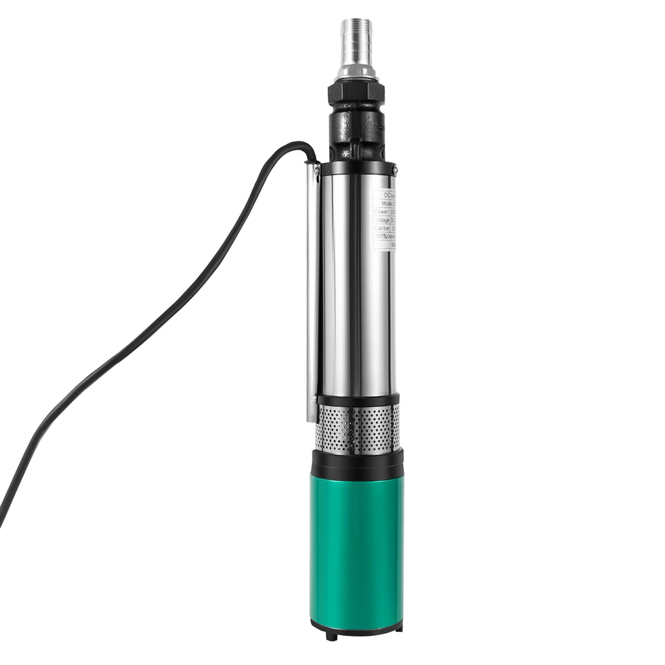 24V 320W Deep Well Pump High Lift Deep Well Pump DC Screw Submersible Pump Agricultural Irrigation Garden Home