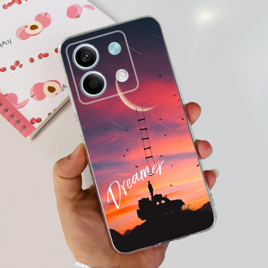 For Xiaomi Redmi Note 13 4G Case Cute Cat Butterfly Cover Soft Silicone Phone Case For Redmi Note 13 Pro Plus Note13 Full Bumper