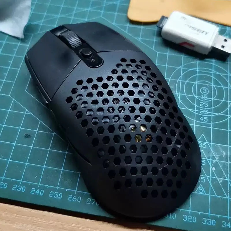 For compatible G304 G305 Magic Modified Hollow Wireless Mouse 3D Printing Shell Battery Cover Resin Nylon Back Cover Weight Loss