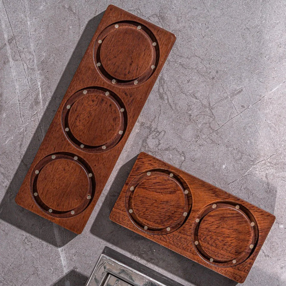 58mm Coffee Filter Basket Storage Tray Magnetic Wall Mounted Coffee Grounds Bowl Rack Single/Double Bowl Blind Bowl Rack