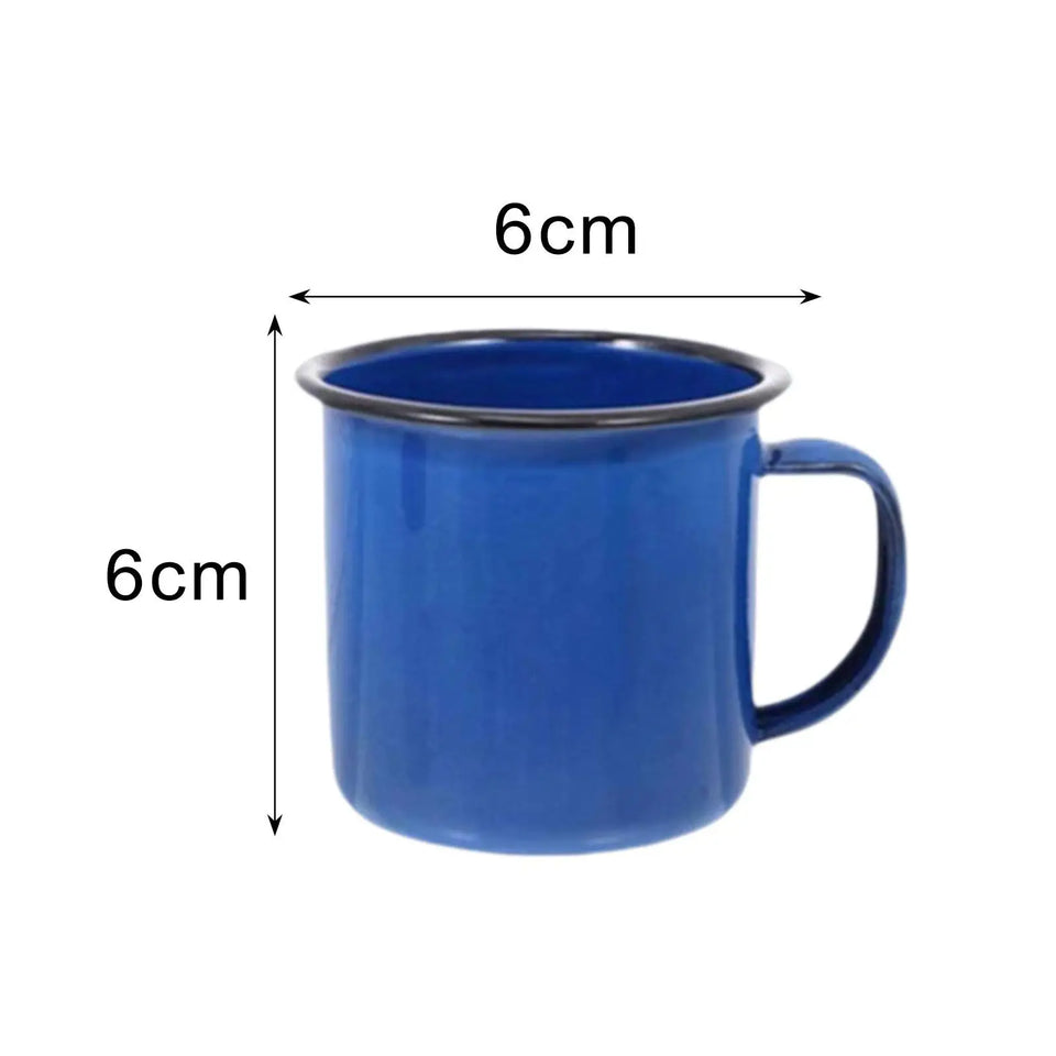 Enamel Coffee Cup Milk Tea Mug Vintage Water Mug With Handle for Tabletop Dorm Home Kitchen Drinkware Housewarming Gifts