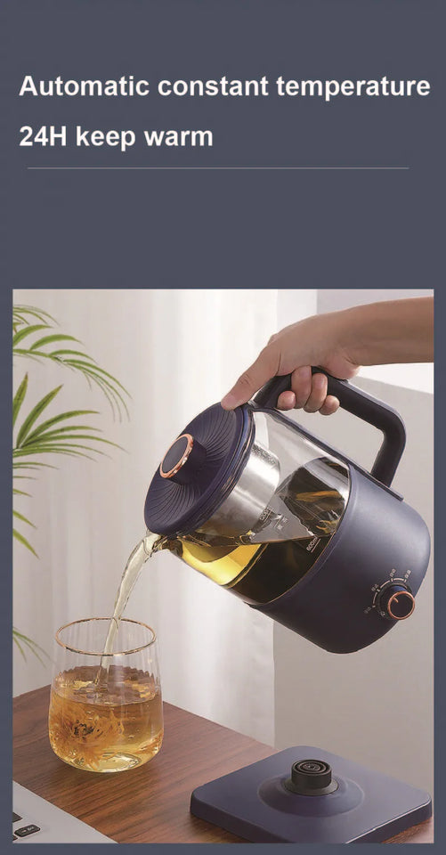 1.2L Pu'er Black Tea Glass Teapot Automatic Insulation Steam Teapot Household Electric Kettle Multifunctional Health Pot 220V