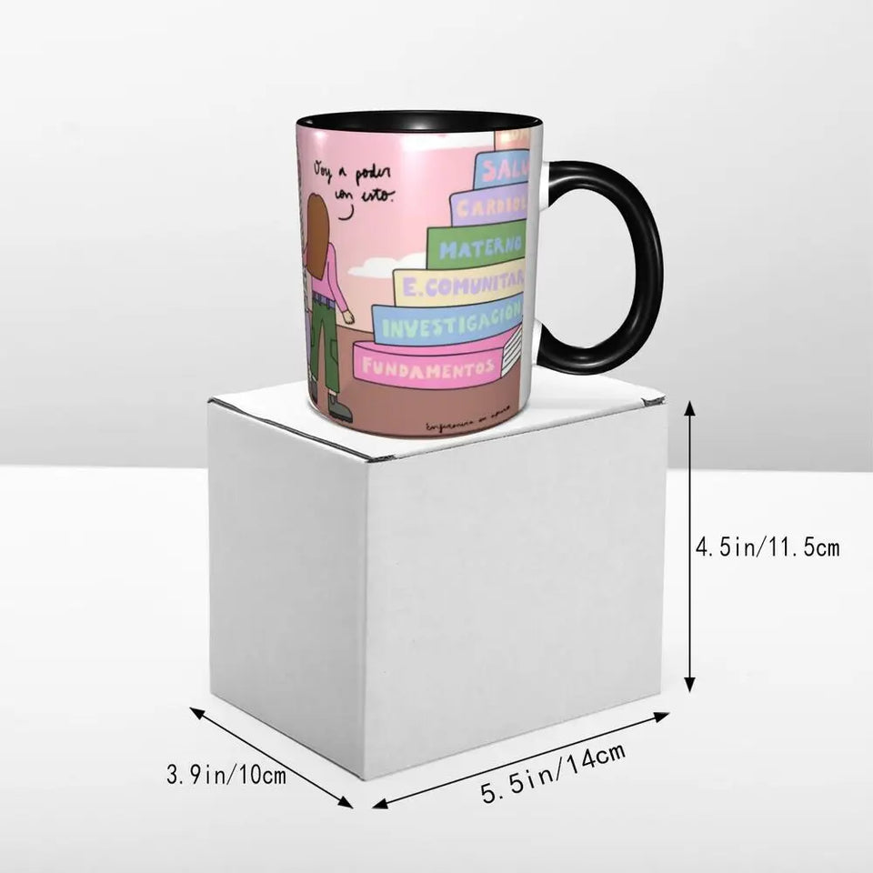 Pink Doctor Nurse Coffee Mugs DIY Customized Enfermera En Apuros Ceramic Milk Tea Mug Cup