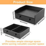 Capsule Coffee Display Rack Storage Coffee Bar Organizer with Drawer Wood Coffee Station Organizer Coffee Machine Base Drawer