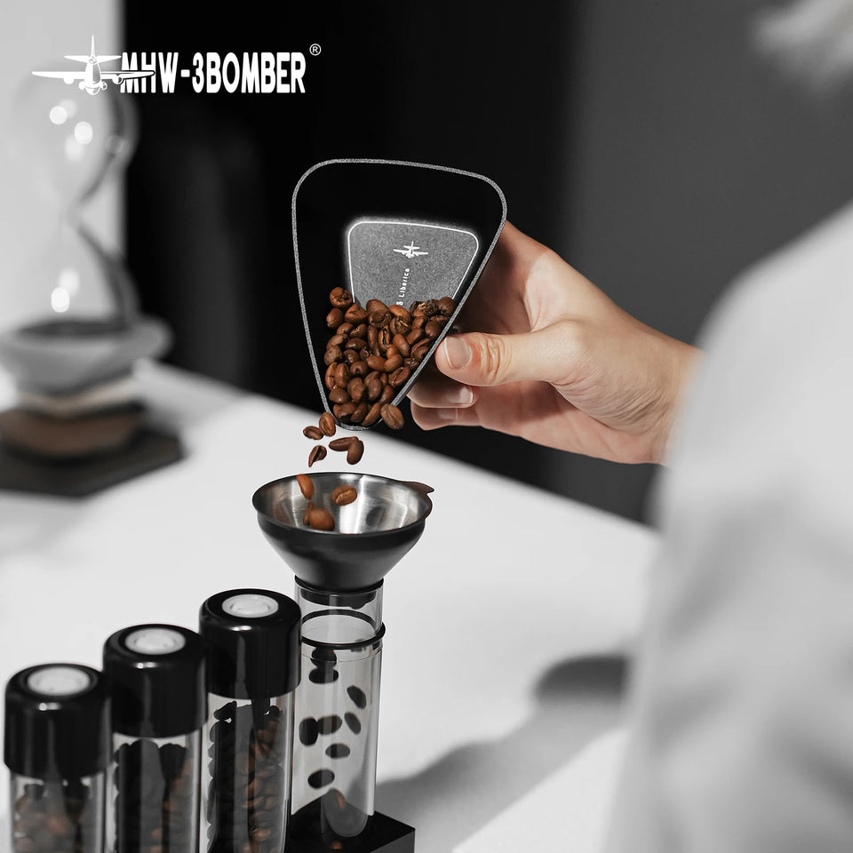 MHW-3BOMBER Coffee Bean Dosing Cup and Spray Bottle Set Dosing Tray 10ML Static Reducing Bean Spritzer Kit Coffee Accessories