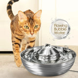 Stainless Steel Cat Water Fountain Automatic Cat Drinker Drinking Fountain For Cats Dogs Pet Water Dispenser Accessories