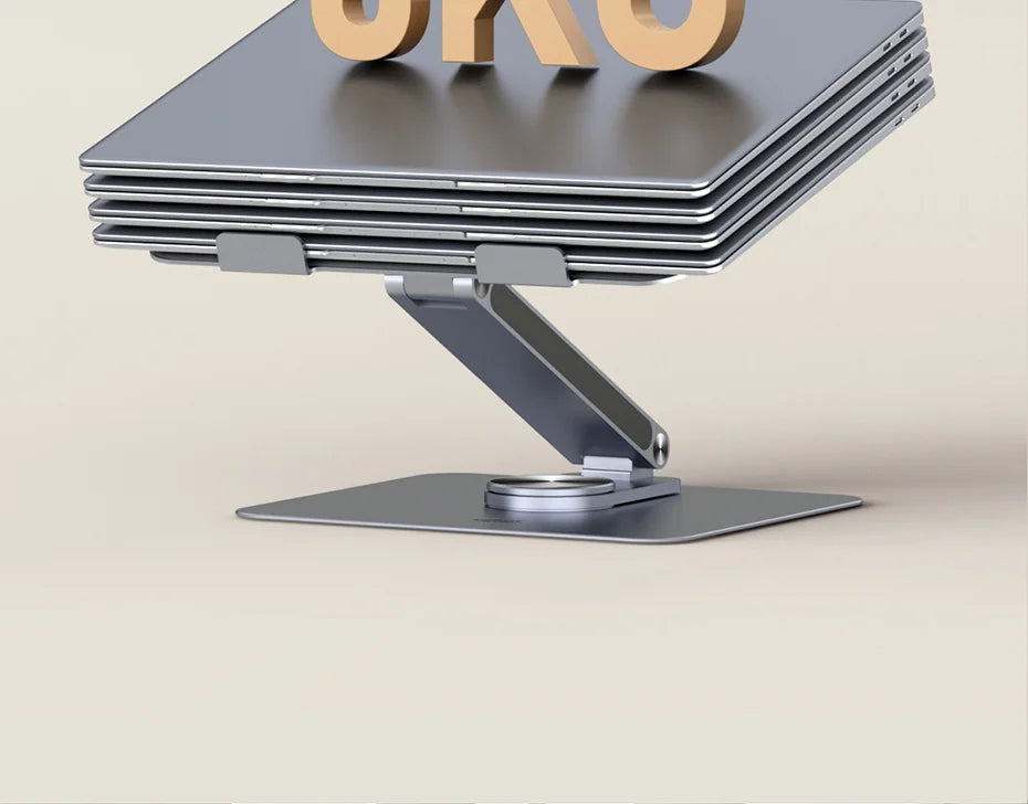 Hagibis Adjustable Aluminum Laptop Stand for Desk with USB C Dock Ergonomic Laptop Riser USB C Hub For Macbook Windows Notebook