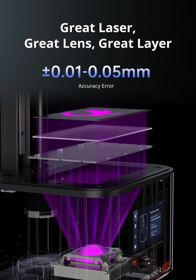 ANYCUBIC Photon Mono 4 Ultra 7 Inch 10K LCD 3D Printers High Speed UV Resin 3D Printer Printing Size  236mm*231mm*430mm 2.2L