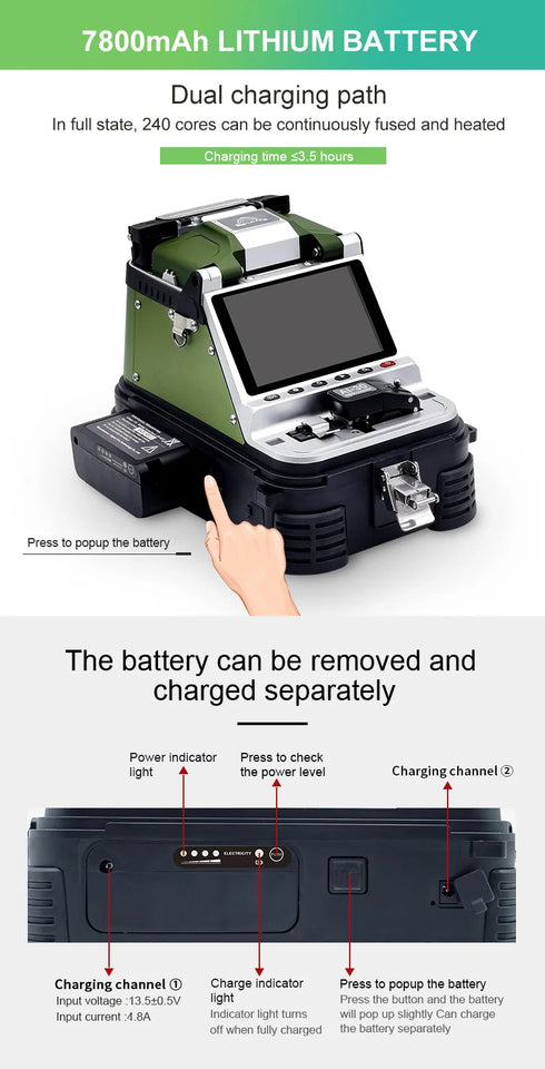 Signalfire AI-9 AI-5 Pro AI-6C+ AI-6A+ AI-20 AI-30 Multi-language Fiber Optic Splicing Machine Optical Fiber Fusion Splicer