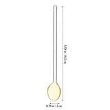 6pcs Glass Spoons Long Handle Transparent For Coffee Tea Honey Dessert Mixing Drinks Cooking Baking Stirring Sticks Tableware
